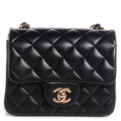 chanel mini sqare fat|CHANEL Lambskin Quilted Mini Square Flap Black.